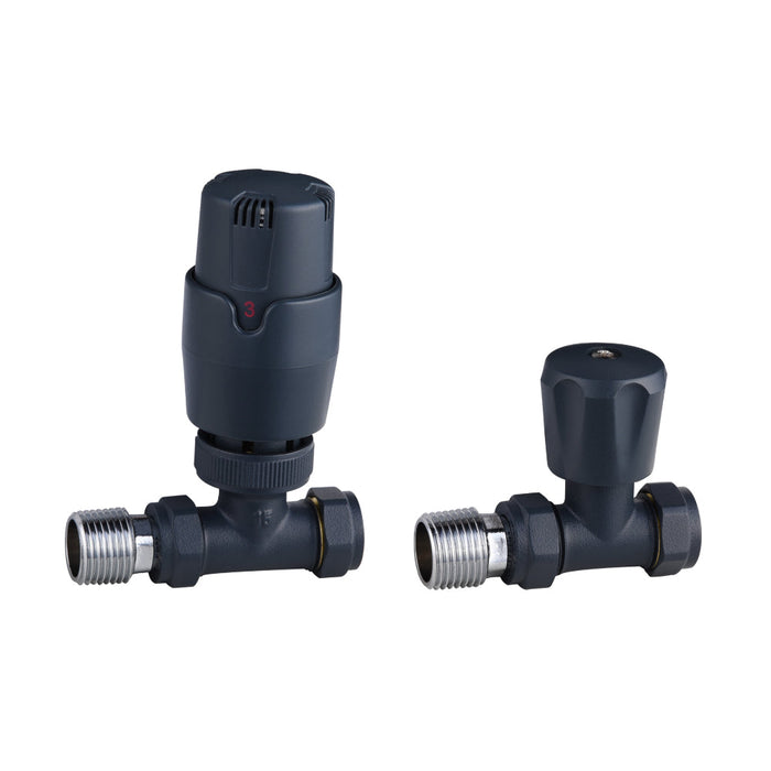 Tailored Thermostatic Controlled Straight Radiator Valves Pair