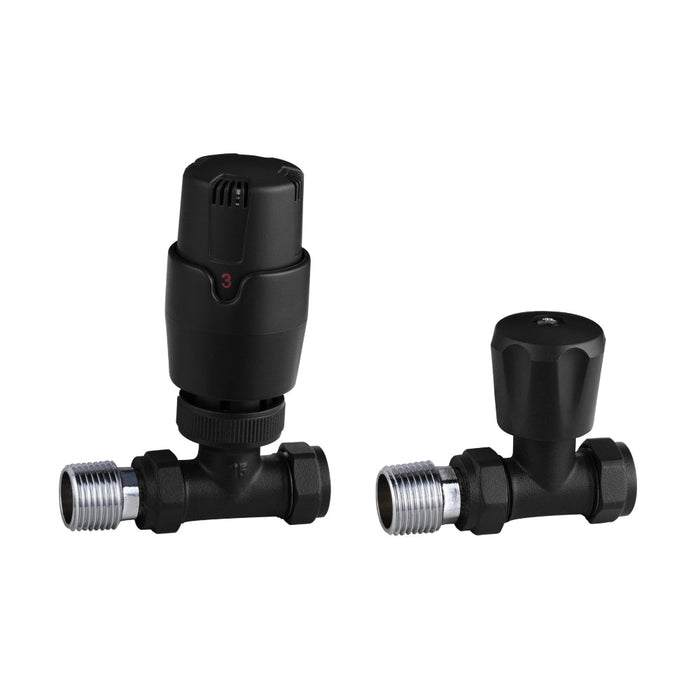 Tailored Thermostatic Controlled Straight Radiator Valves Pair