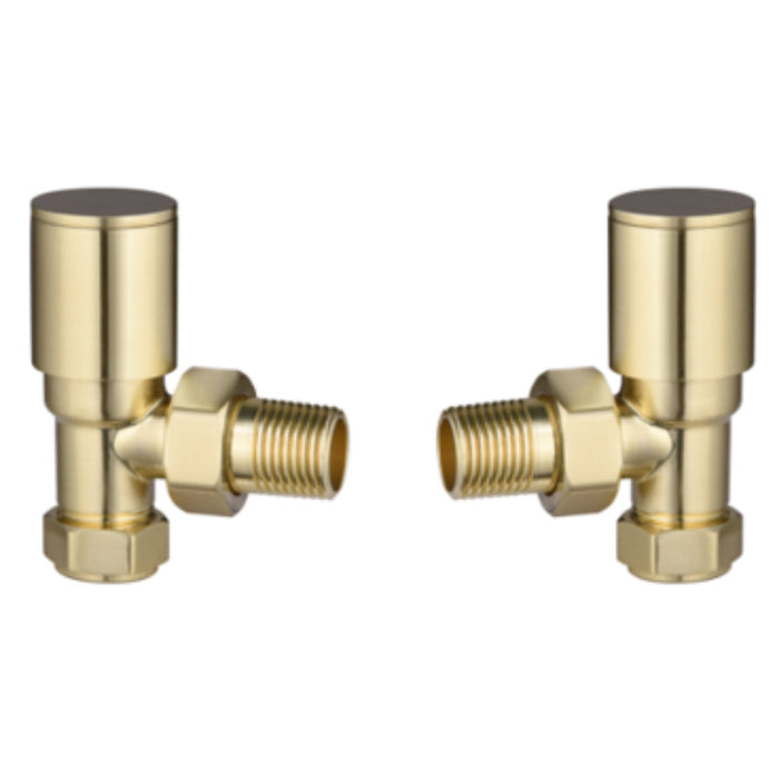Tailored Modern Round Angled Radiator Valves Pair