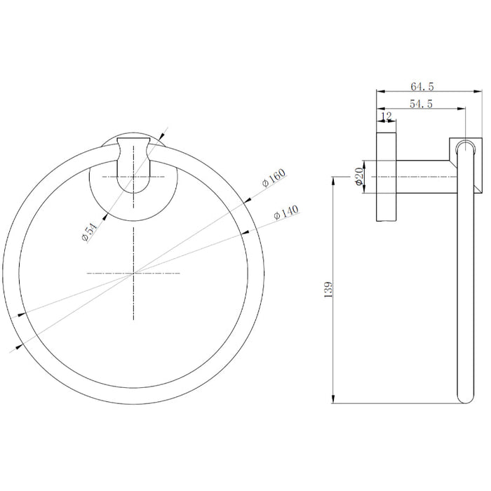 Tailored Melbourne Round Towel Ring