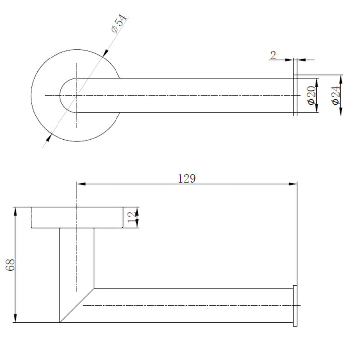 Tailored Melbourne Round Toilet Roll Holder