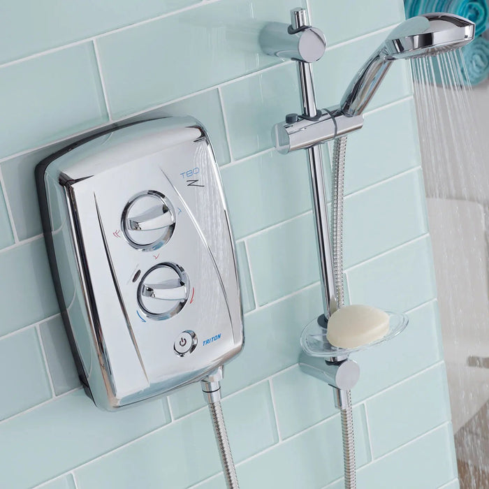 Triton T80Z Fast-Fit Electric Shower - Polished Chrome