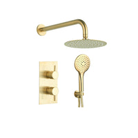 Tailored 2 Outlet 2 Handle Round Concealed Thermostatic Shower Kit