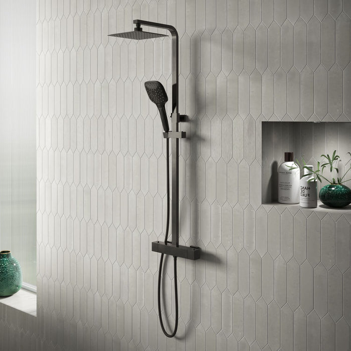 Tailored Menai Premium Square Thermostatic Overhead Shower Kit