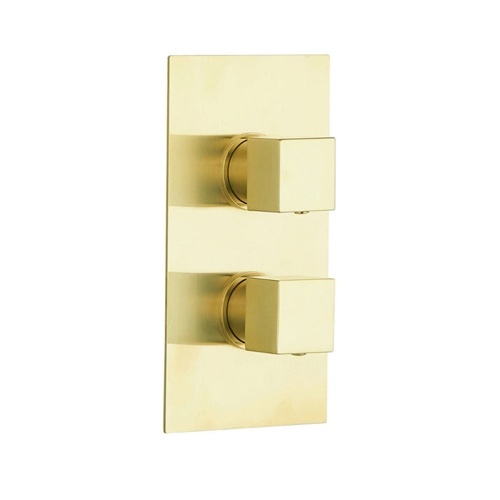 Tailored 2 Outlet 2 Handle Square Concealed Thermostatic Shower Valve