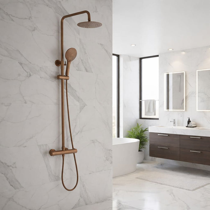 Tailored Menai Premium Round Thermostatic Overhead Shower Kit