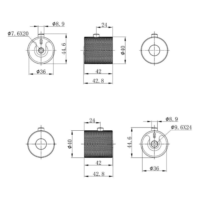 Tailored Menai Knurled Handle (Pair)