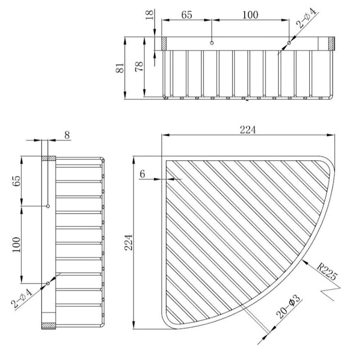 Tailored Melbourne Shower Basket