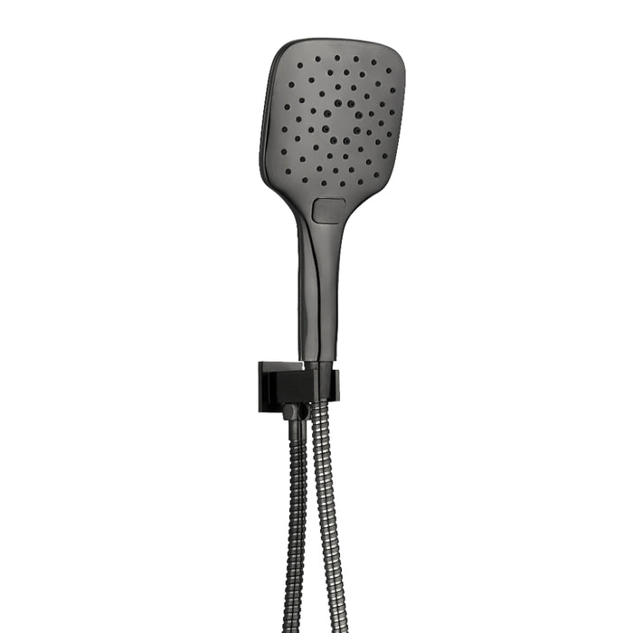 Tailored Square Wall Outlet Elbow with Bracket Hose & Handset