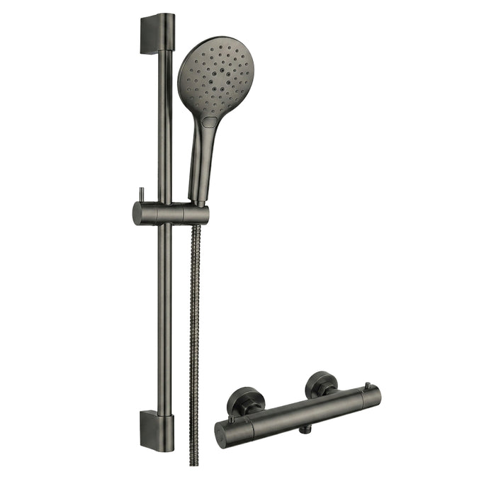 Tailored Round Thermostatic Bar Shower Valve & Riser Kit