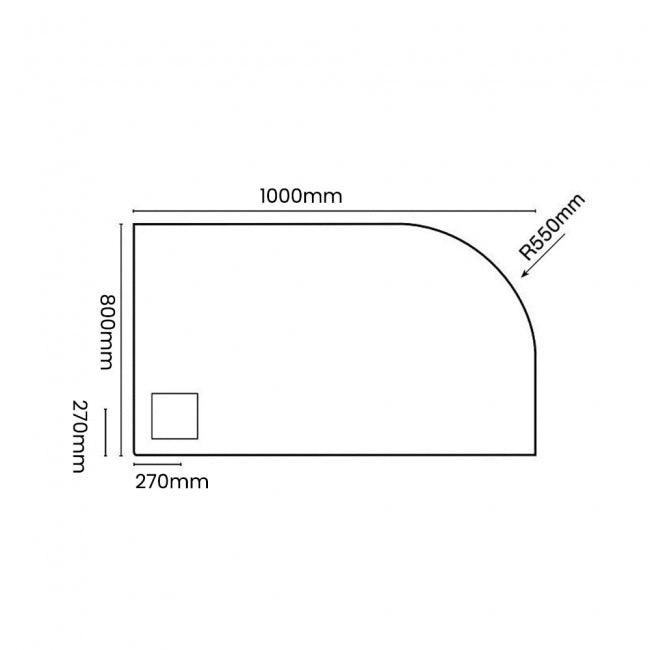 Merlyn Truestone Slate Offset Quadrant Shower Tray