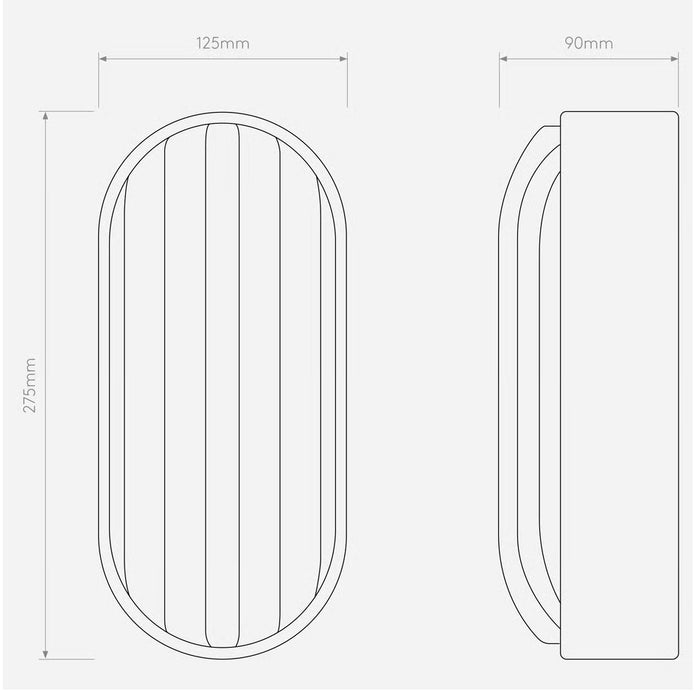 Astro Montreal Oval Outdoor Wall Light - 275mm x 120mm