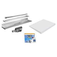 UniSlope 1K Long Linear Drain HighLine Panel & 15mm Framed Wetroom Kit