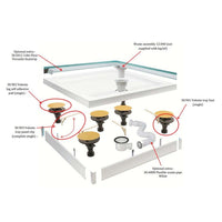 Eastbrook Volente Legs & Panel Kit For Up to 1200mm X 1200mm Rectangular Shower Trays - White