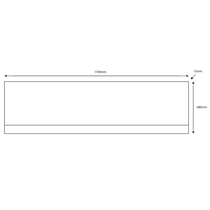 Scudo Waterguard Waterproof Front Bath Panel - Gloss White