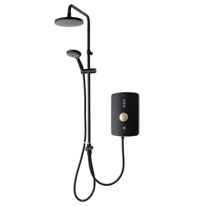 Triton Amala DuElec 9.5kW Electric Shower - Black/Brushed Brass