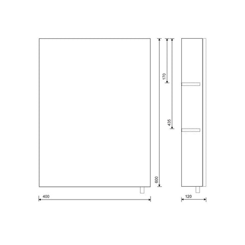 Sonas Stilo 1 Door Mirror Cabinet