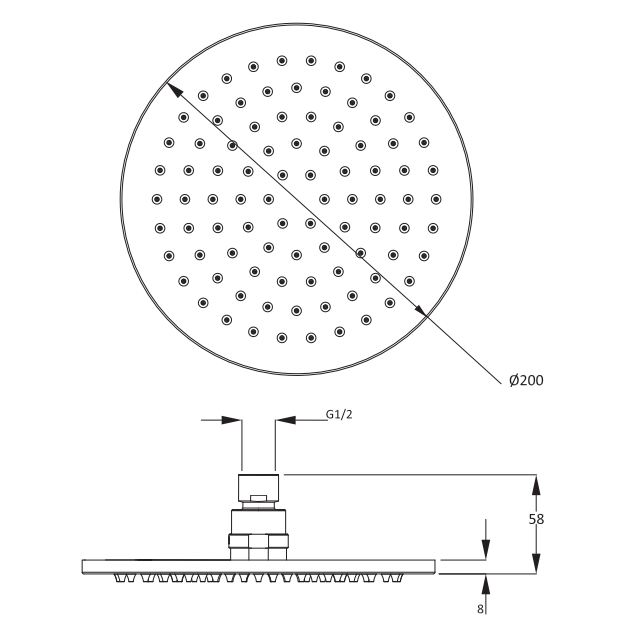 Crosswater MPRO Shower Head & Arm