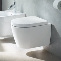 Duravit ME By Starck Compact Rimless Wall Hung Toilet & Soft Close Seat