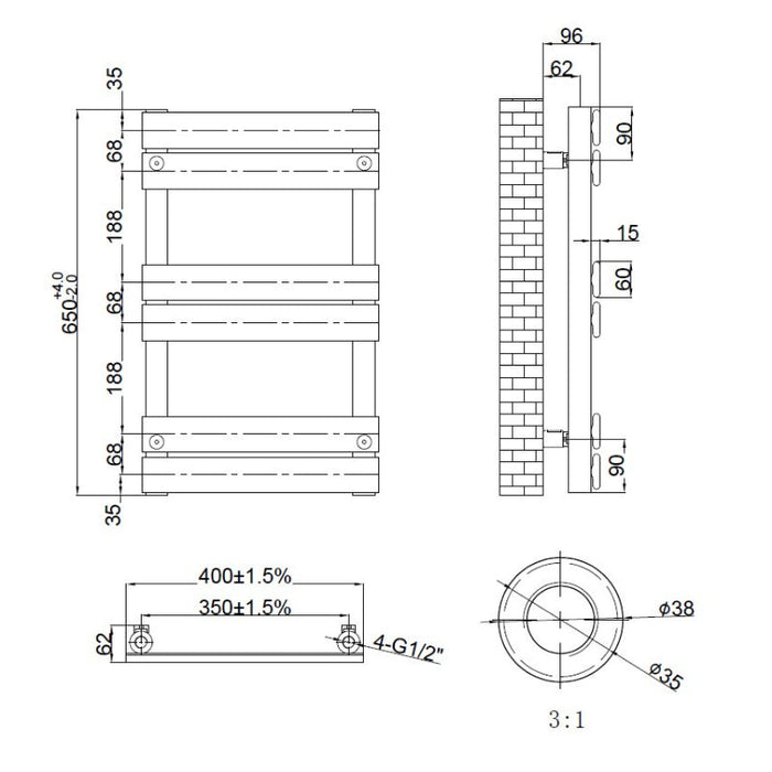 Tailored Queenstown Designer Towel Radiator