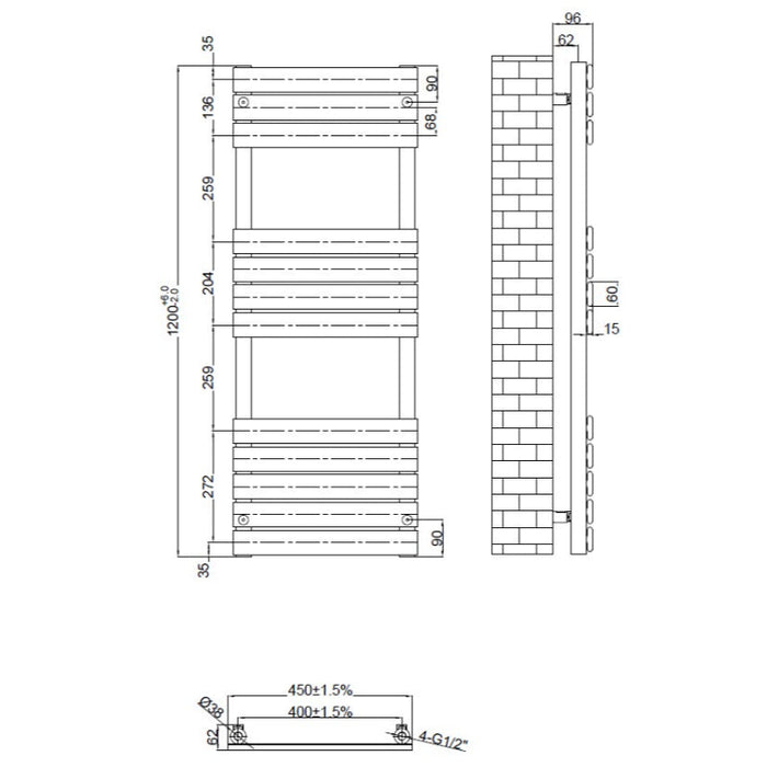Tailored Queenstown Designer Towel Radiator