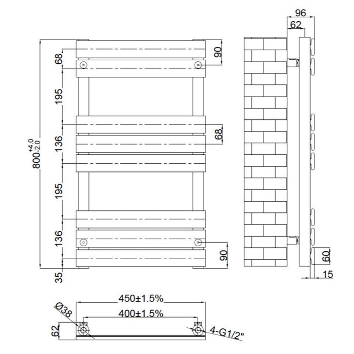 Tailored Queenstown Designer Towel Radiator