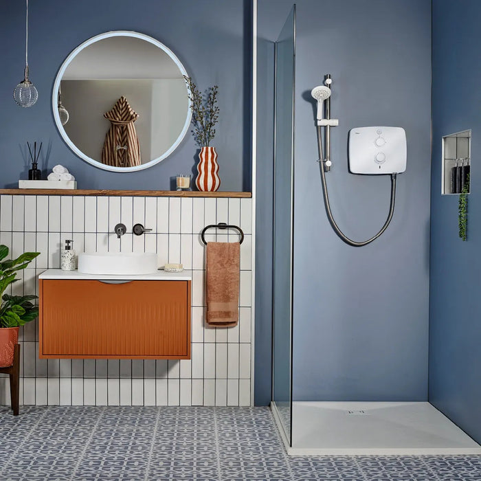 Triton T90ER 9kW Pumped Electric Shower - White/Chrome