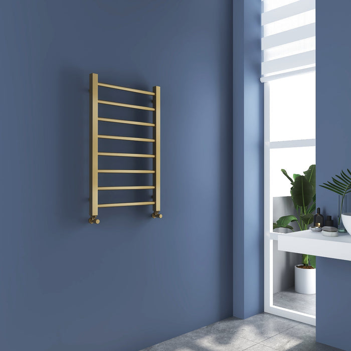 Tailored Sanson Heated Ladder Towel Rail - Brushed Brass
