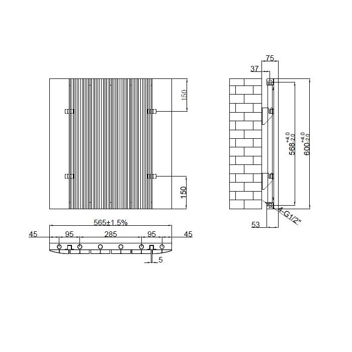 Tailored Taupo Aluminium Horizontal Radiator