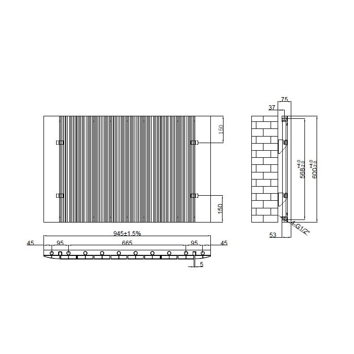 Tailored Taupo Aluminium Horizontal Radiator