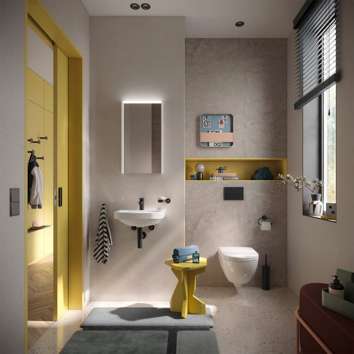 Duravit D-Code Compact Rimless Wall Hung Toilet with Soft Close Seat