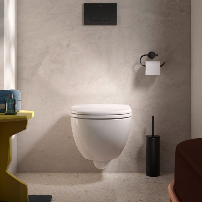 Duravit D-Code Compact Rimless Wall Hung Toilet with Soft Close Seat