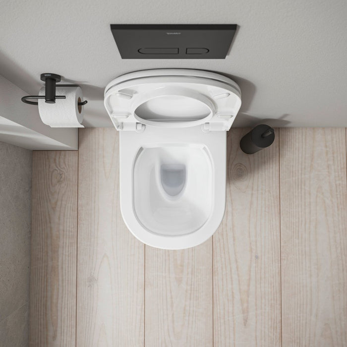 Duravit D-Code Compact Rimless Wall Hung Toilet with Soft Close Seat