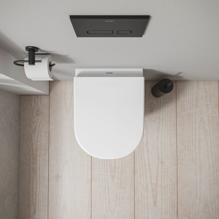 Duravit D-Code Compact Rimless Wall Hung Toilet with Soft Close Seat