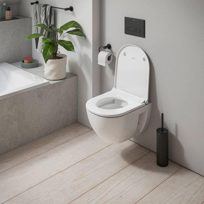 Duravit D-Code Compact Rimless Wall Hung Toilet with Soft Close Seat