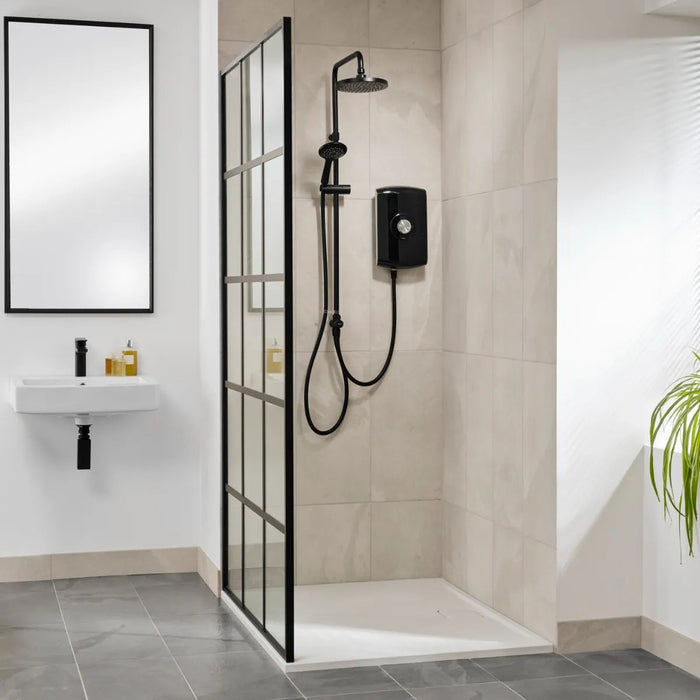 Triton Amore DuElec Electric Shower - 9.5kW - Gloss Black