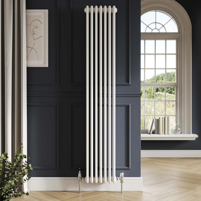 Scudo Vertical 3 Column Designer Radiator - Gloss White