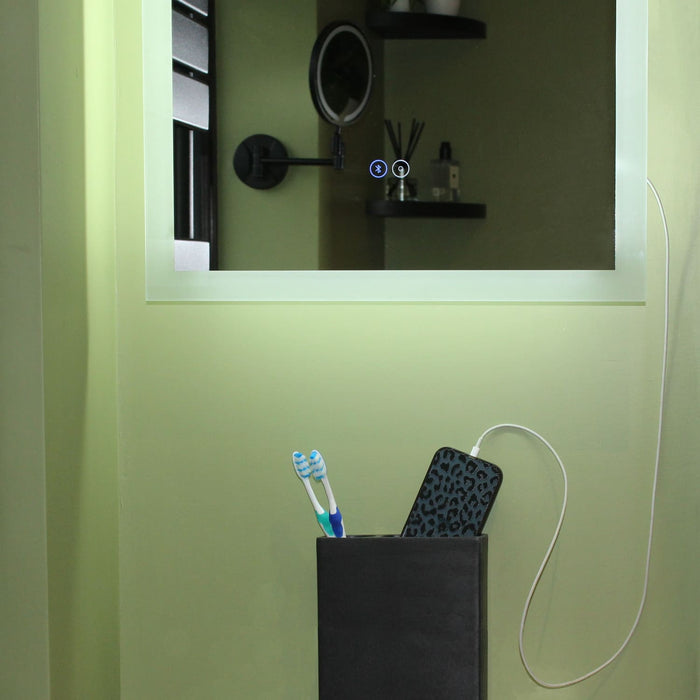 Tailored Alfie Illuminated LED Square Wireless Speaker Edge Mirror