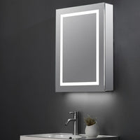 Tailored Jemima Illuminated LED Wireless Speaker Single Door Mirror Cabinet 500mm x 700mm