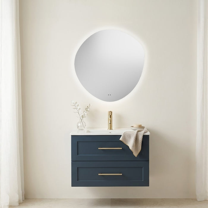 Tailored Phoebe Illuminated Backlit LED Pebble Mirror 600mm x 580mm