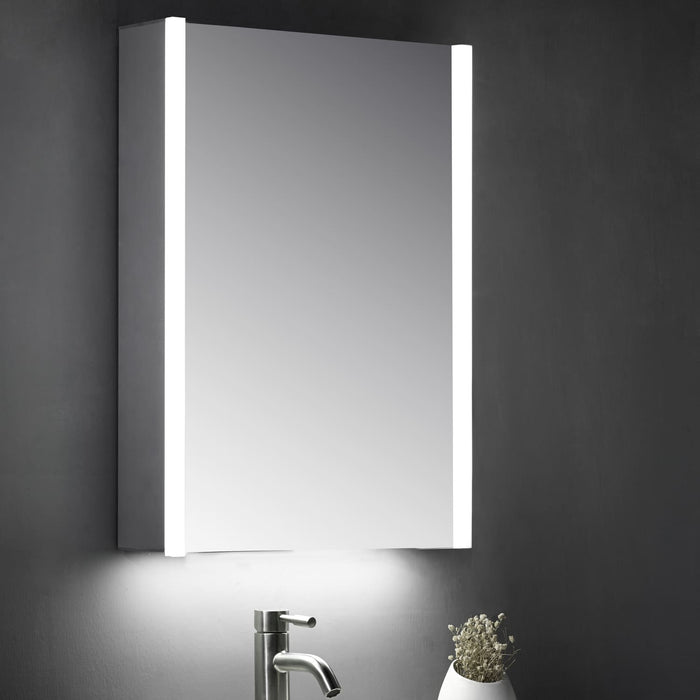 Tailored Eden Illuminated LED Side Strips Single Door Mirror Cabinet 500mm x 700mm