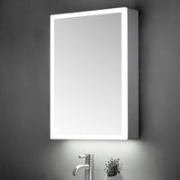 Tailored Ella Illuminated LED Surround Single Door Mirror Cabinet 500mm x 700mm