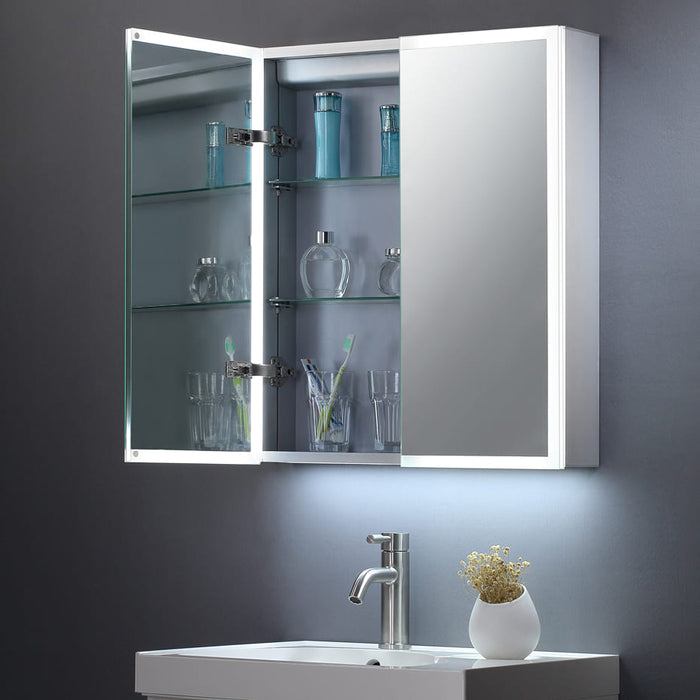 Tailored Bethany Illuminated LED Surround Double Door Mirror Cabinet 600mm x 700mm