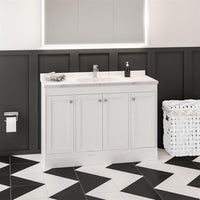 Eastbrook Hardwick 4 Door Floorstanding Vanity Unit With Quartz Basin - 1190mm Wide - 1 Tap Hole