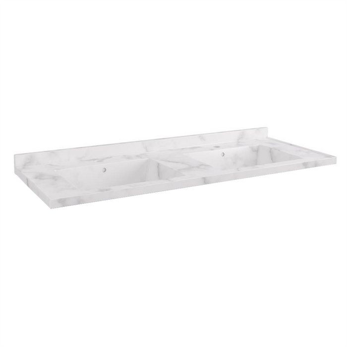 Eastbrook Hardwick 4 Door Floorstanding Vanity Unit With Quartz Double Basin - 1190mm Wide - 1 Tap Hole