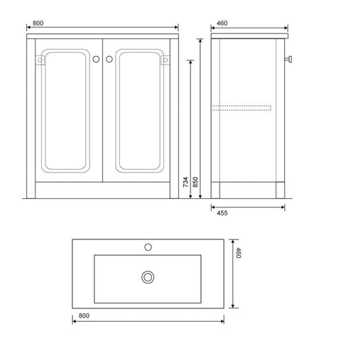 Sonas Kingston Floorstanding Vanity Unit With Basin