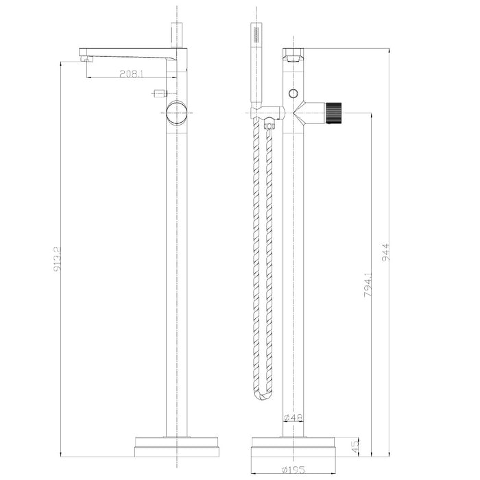 Scudo Koko Freestanding Bath Shower Mixer Tap