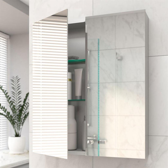 Eastbrook Bosini 2 Door Non Illuminated Mirror Cabinet - White