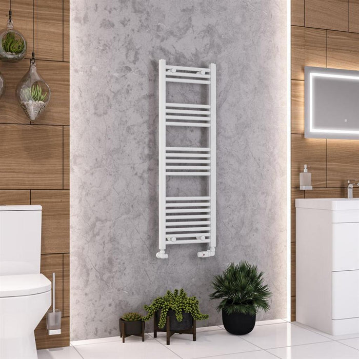 Eastbrook Wendover Vertical Straight Heated Towel Rail - White