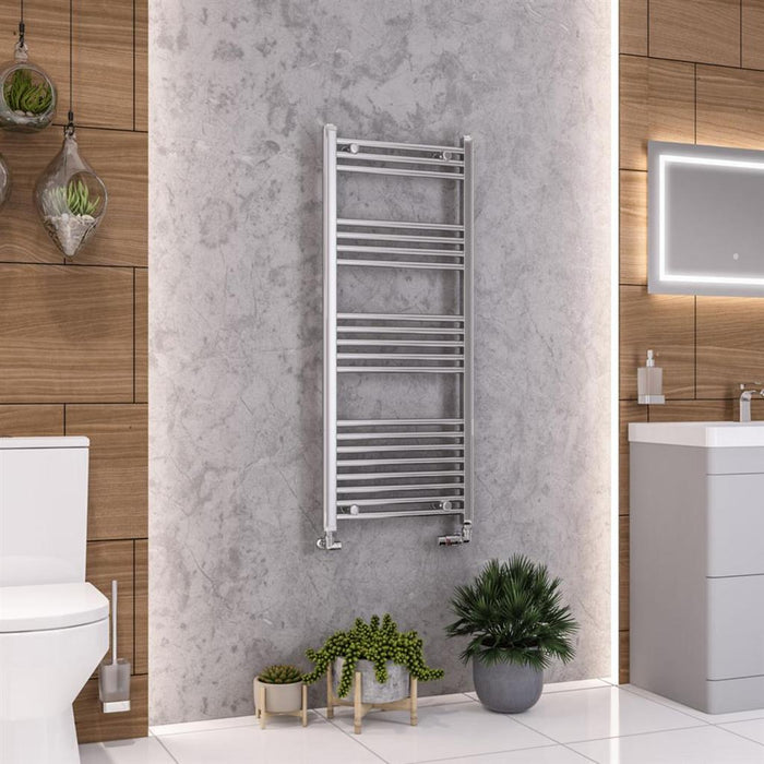 Eastbrook Wendover Vertical Straight Heated Towel Rail - Chrome